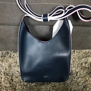 Navy Blue with Lavender Kate Spade Handbag